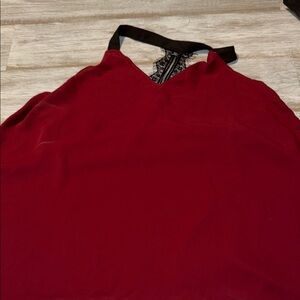 SHEIN Red Sleeveless Backless Tank Top